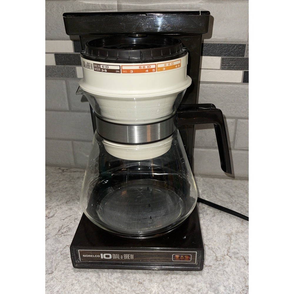Vintage Norelco Dial-A-Brew 10 Cup Automatic Drip Filter Coffee Maker HB 5140